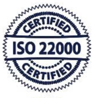 ISO 22000:2018 certification logo