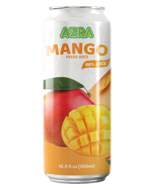Azra Mango Juice 500ml stand can