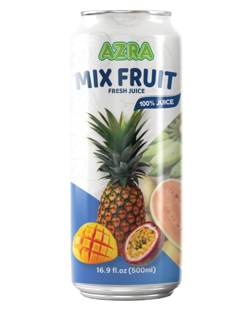 Azra Mixfruit Juice 500ml stand can
