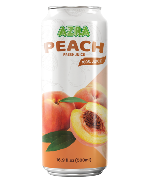 Azra Peach Juice 500ml stand can