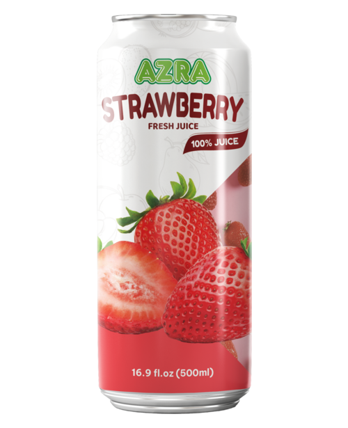 Azra Strawberry Juice 500ml stand can