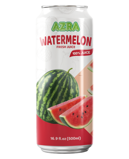 Nước ép dưa hấu Azra 500ml lon đứng do VIC sản xuất