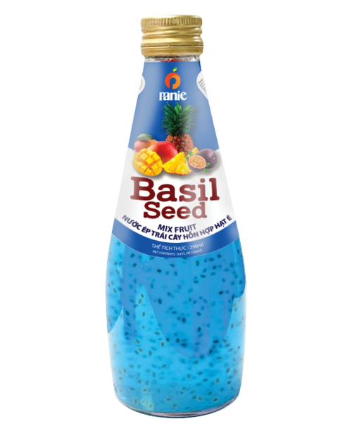 Panie Basil Seed Mixfruit 290ml glass bottle