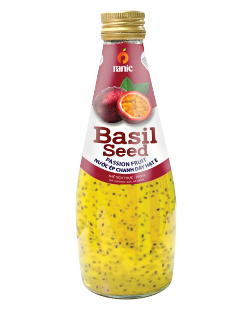 Panie Basil Seed Passion Fruit 290ml glass bottle