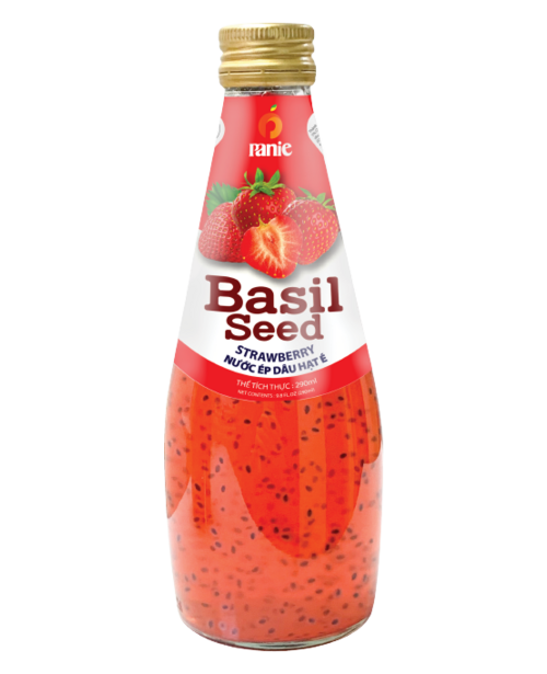 Panie Basil Seed Strawberry 290ml glass bottle