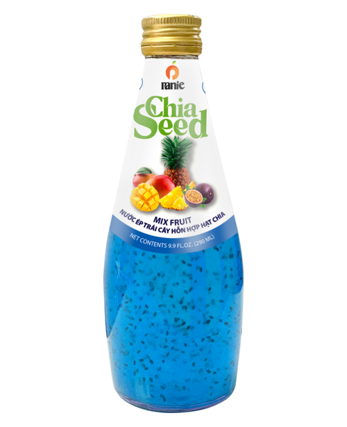 Nước ép trái cây hỗn hợp hạt chia Panie 290ml chai thủy tinh