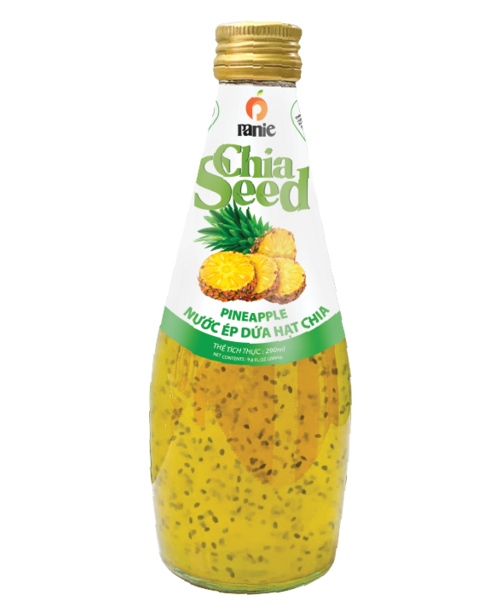 Nước ép dứa hạt chia Panie 290ml chai thủy tinh