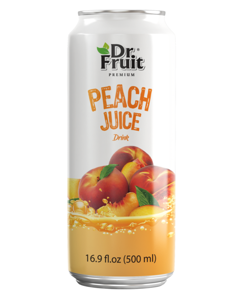 Dr. Fruit Peach Juice 500ml stand can