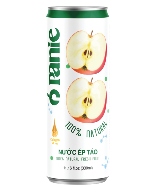 Nước ép táo Panie 100% 250ml lon slim