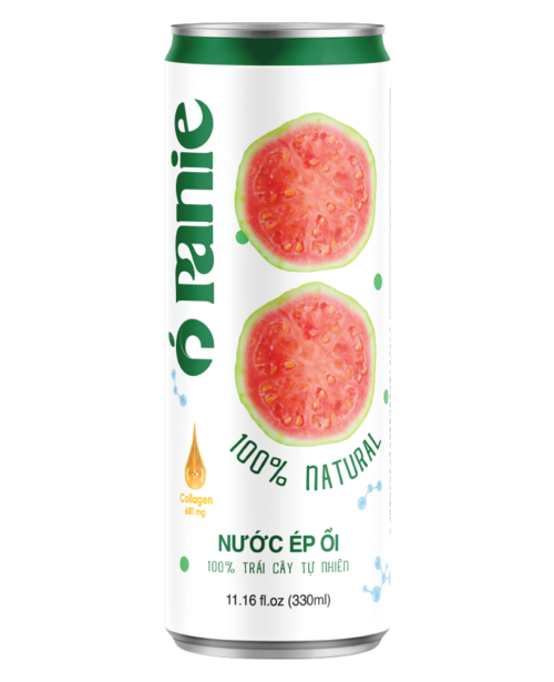 Nước ép ổi Panie 100% 250ml lon slim