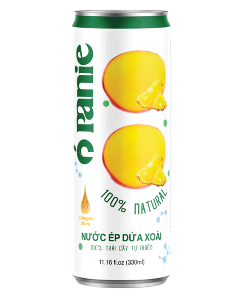 Nước ép trái cây Panie 100% 250ml lon slim
