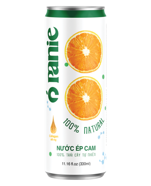 Nước ép cam Panie 100% 250ml lon slim