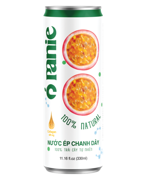 Nước ép chanh dây Panie 100% 250ml lon slim
