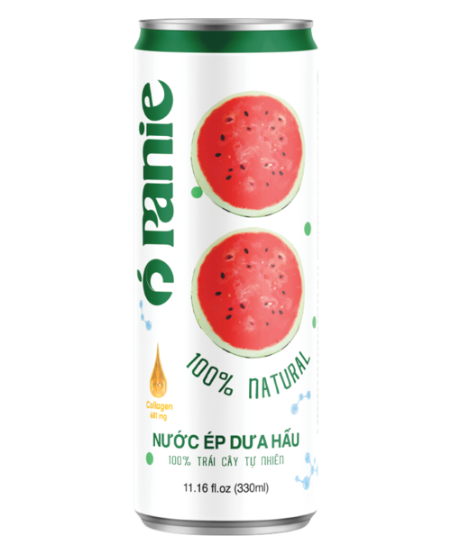 Nước ép dưa hấu Panie 100% 250ml lon slim