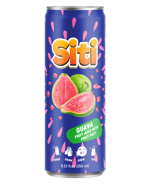 Nước ép ổi có thịt quả Siti 250ml lon slim