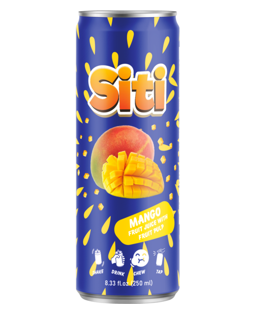 Nước ép xoài có thịt quả Siti 250ml lon slim