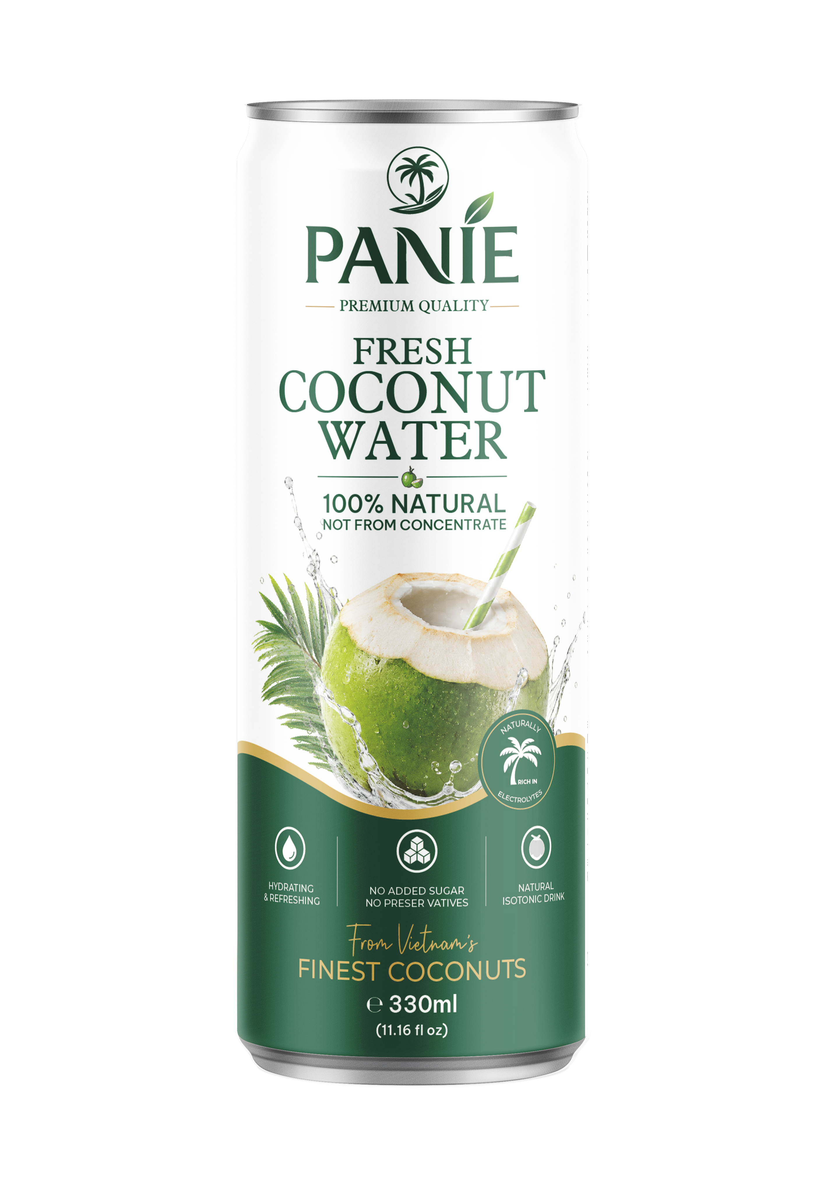 Nước dừa Panie 330ml · 500ml lon