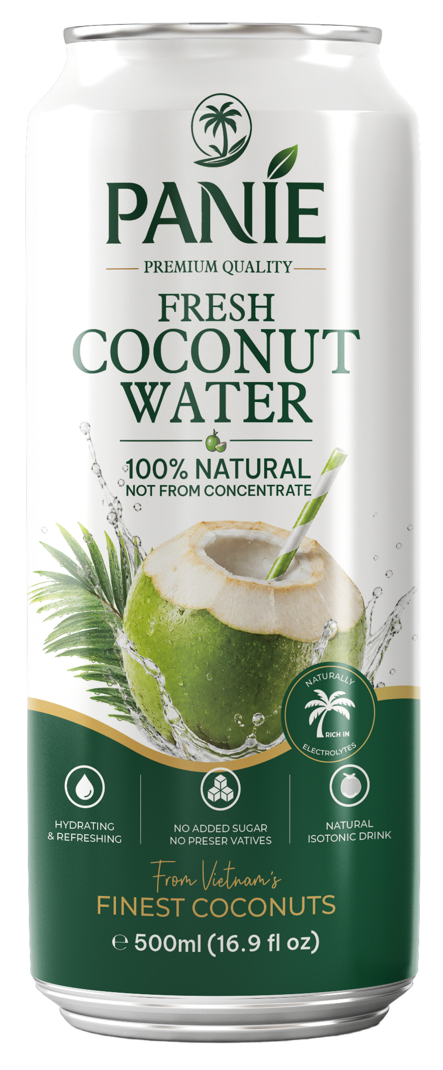 Nước dừa Panie 330ml · 500ml lon