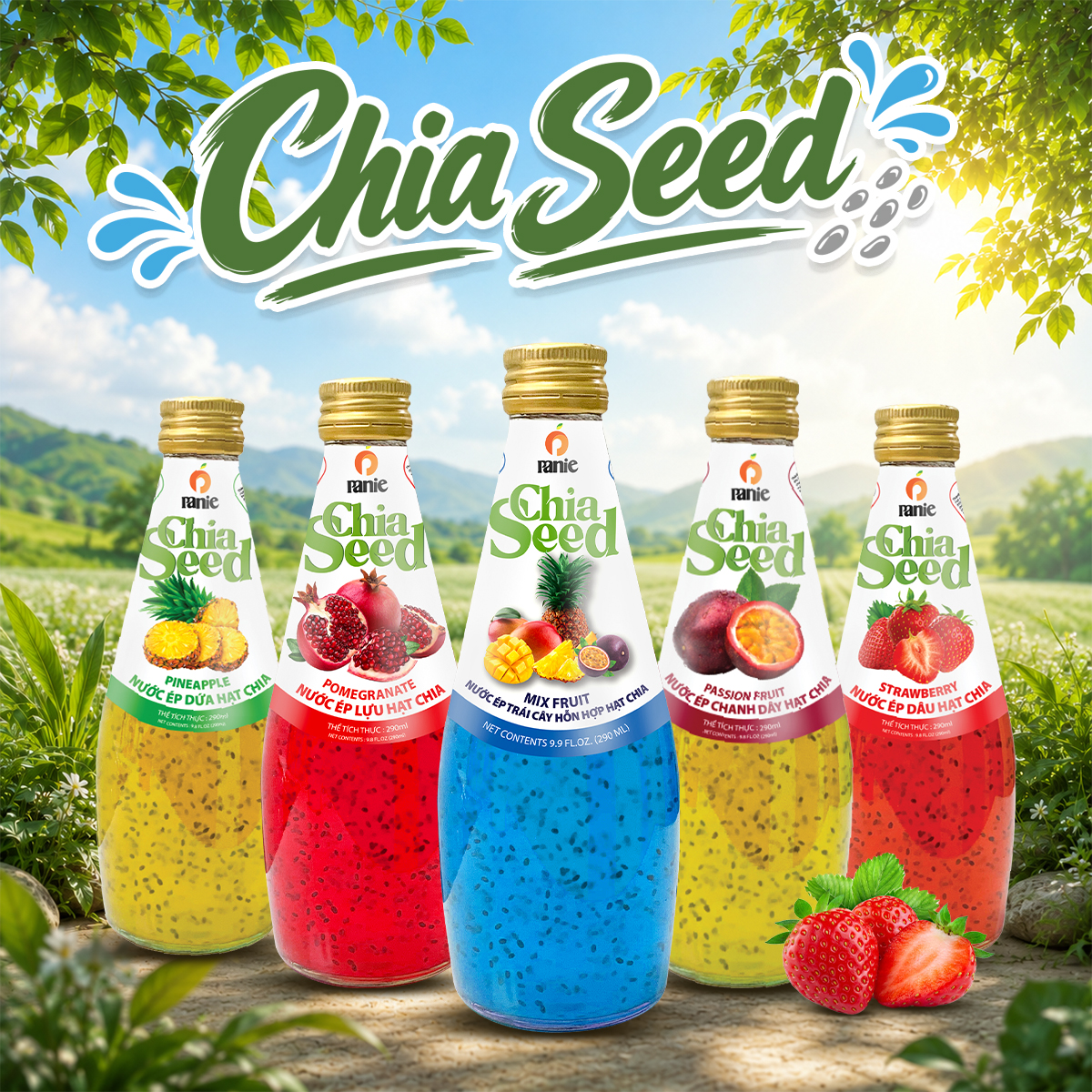Panie - Chia Seed – 290ml glass bottle