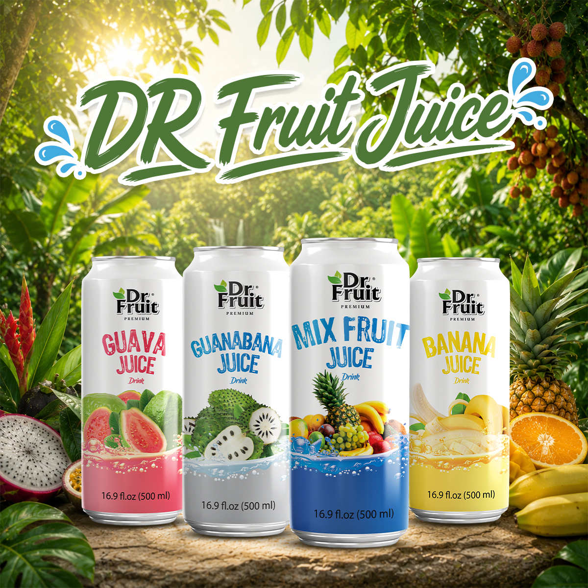 Dr. Fruit Juice – 500ml stand can
