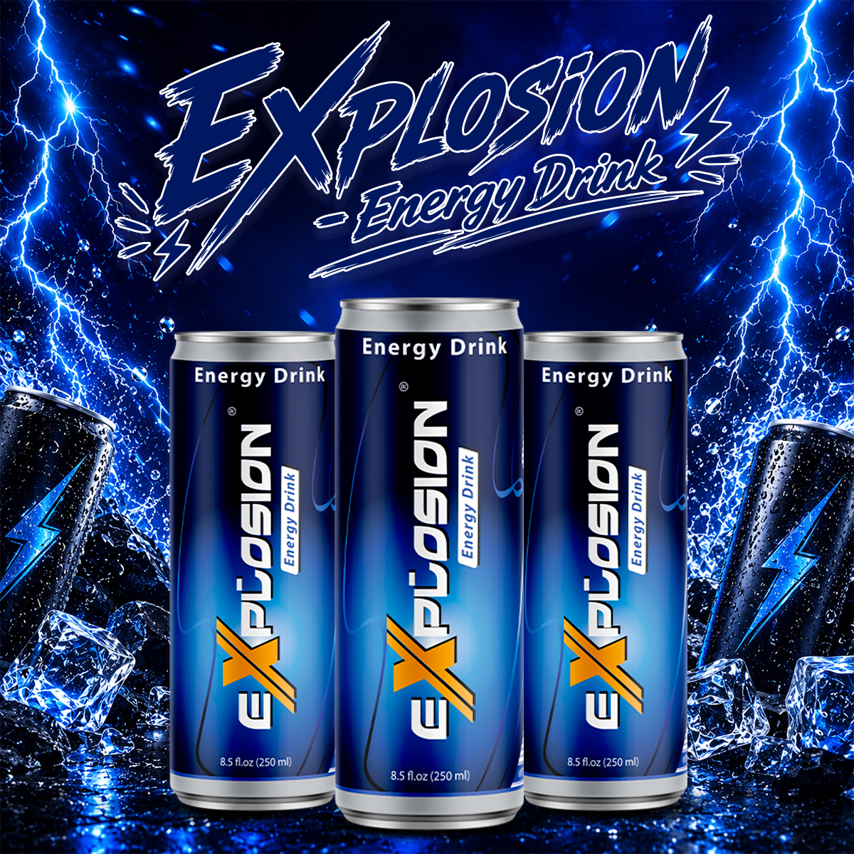 Explosion - Energy Drink – 250ml slim can