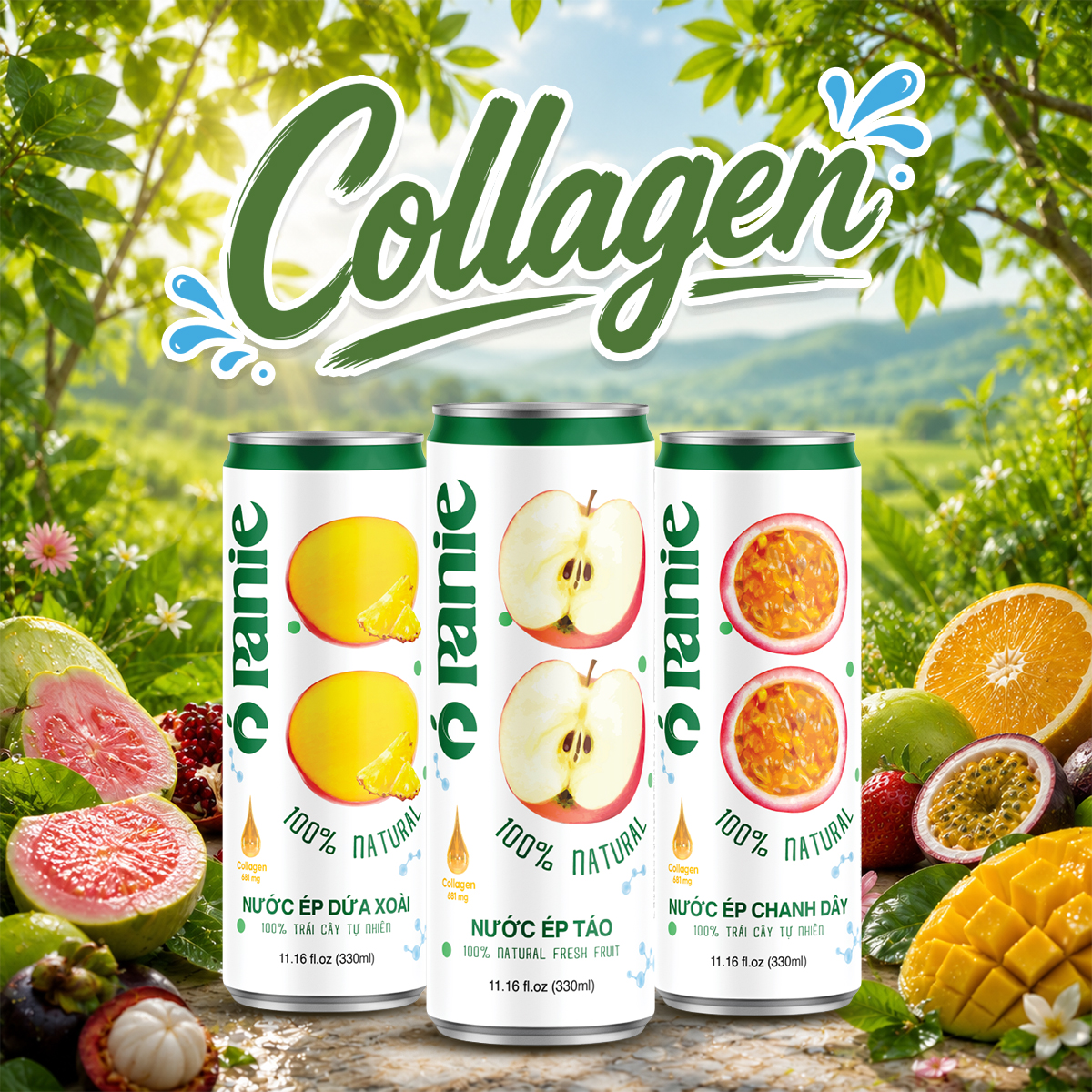 Panie - 100% Natural Collagen – 250ml slim can
