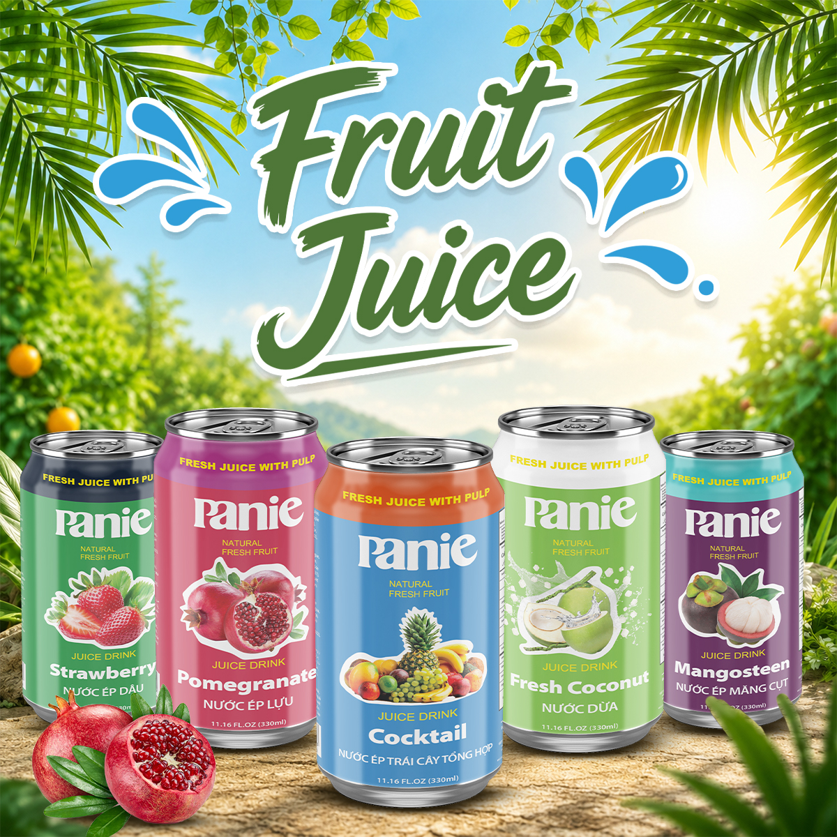 Panie - Fruit Juice – 330ml standard can