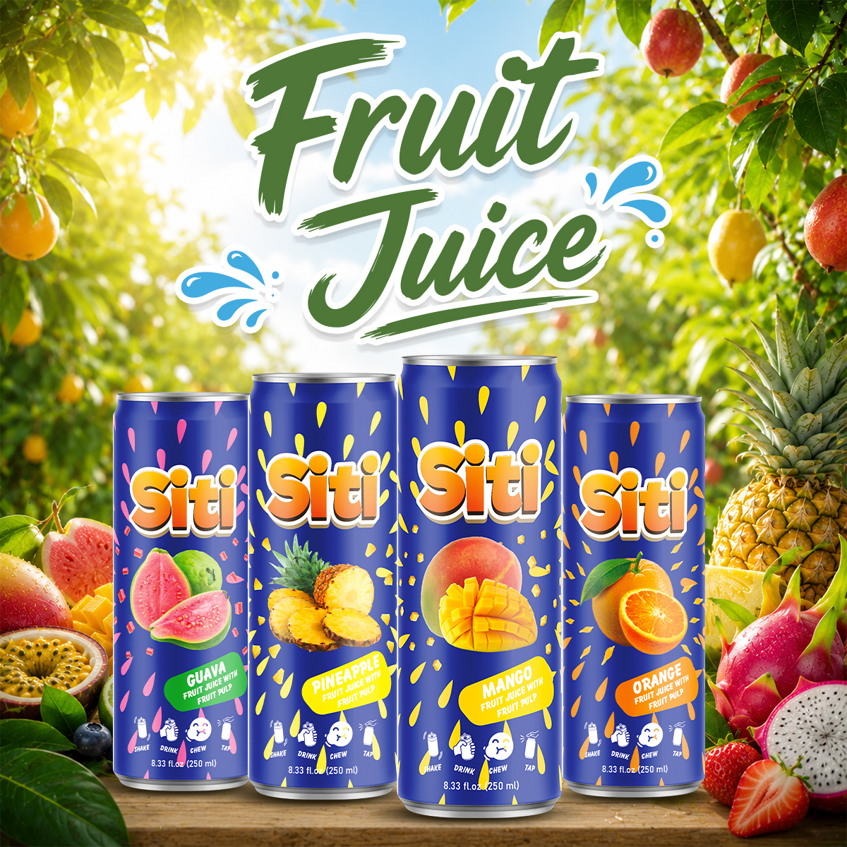 Siti - Fruit Juice – 250ml slim can