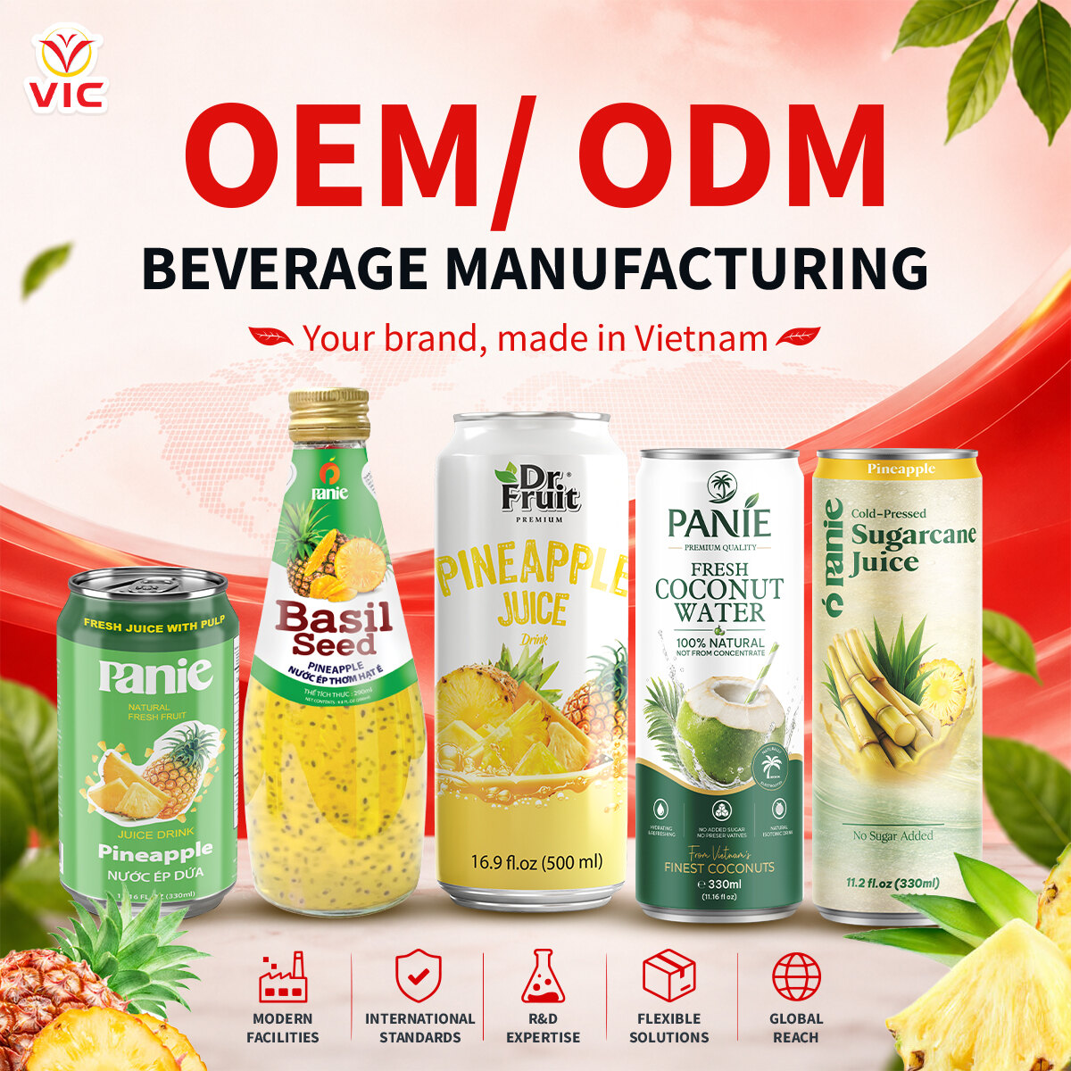 Gia công OEM/ODM đồ uống: Giải pháp trọn gói cho nhãn hàng riêng