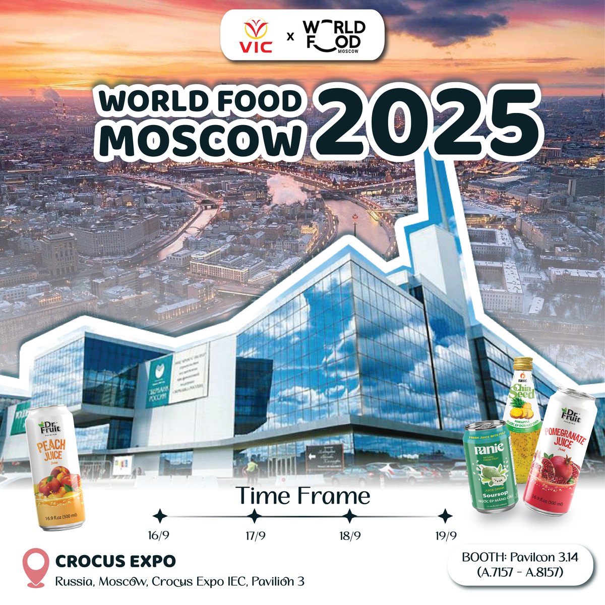 WORLD FOOD MOSCOW 2025 – VIC mở rộng thị trường Đông Âu