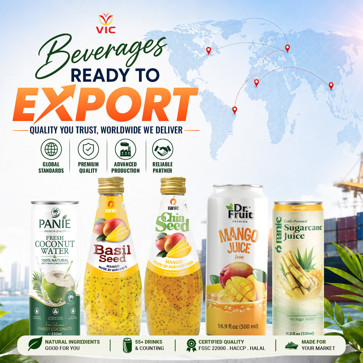 Xuất khẩu đồ uống: Những bước quan trọng trước khi giao hàng quốc tế