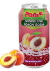 Sparkling peach juice